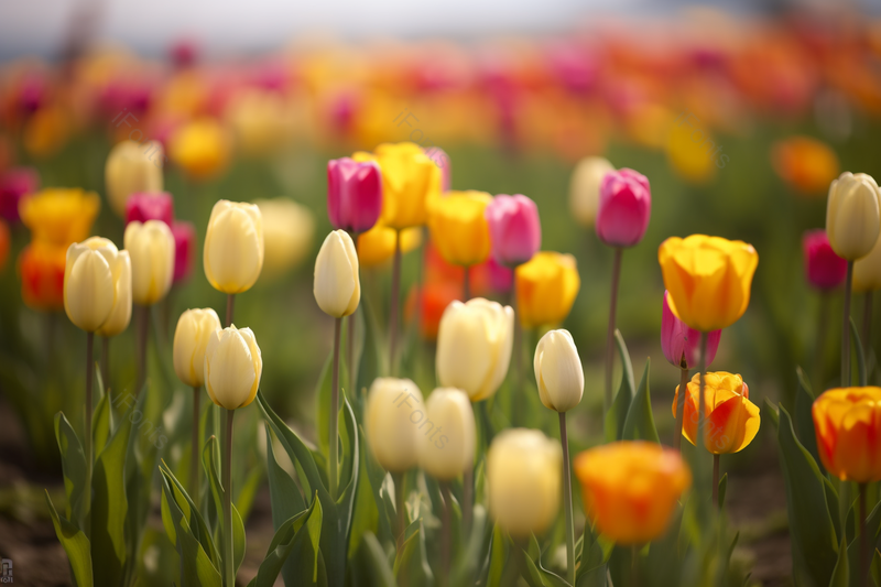 公园里盛开的郁金香花朵花束花坛鲜花,高清,摄影图,摄影图片,图片大全,摄影图免费下载